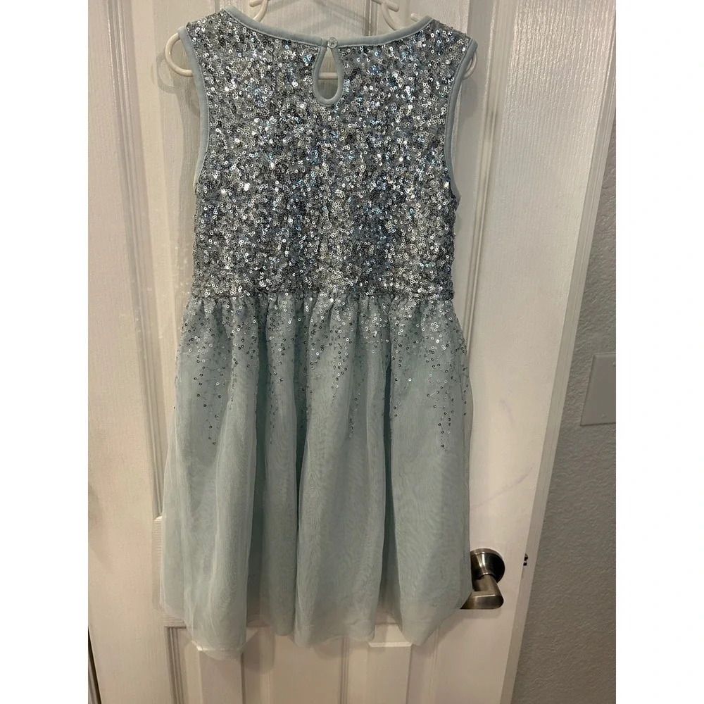 Disney Jumping Beans Dress‎ Blue Sequin Tulle Limited Edition Party Frozen 6X